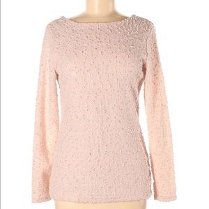 Jennifer Lopez Blush Open Back Sweater Blouse